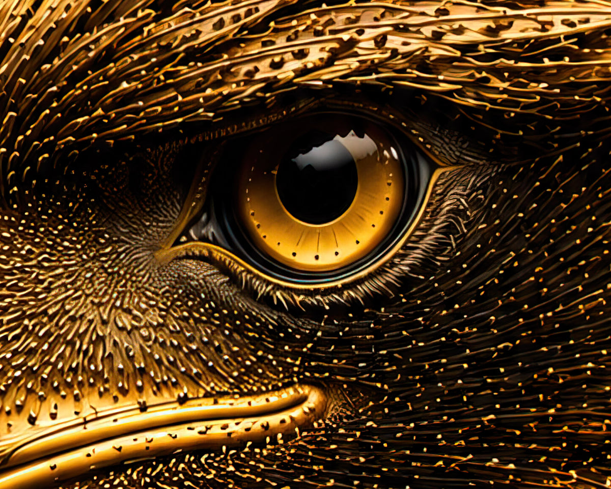 Detailbeeld van Crimson Domion - Eagle bubble art kunstwerk