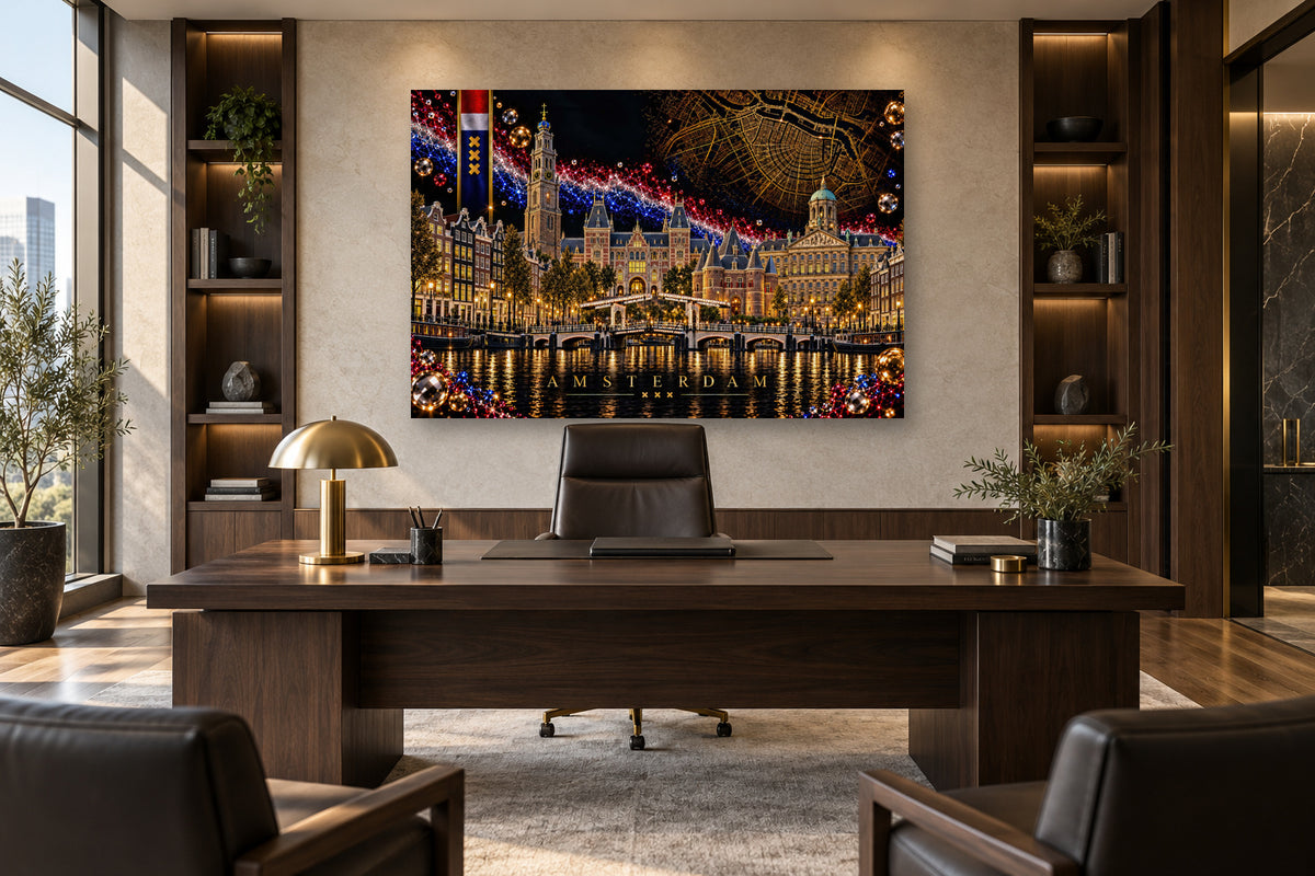 Wanddecoratie voor kantoor - Amsterdam Iconische Seteden 