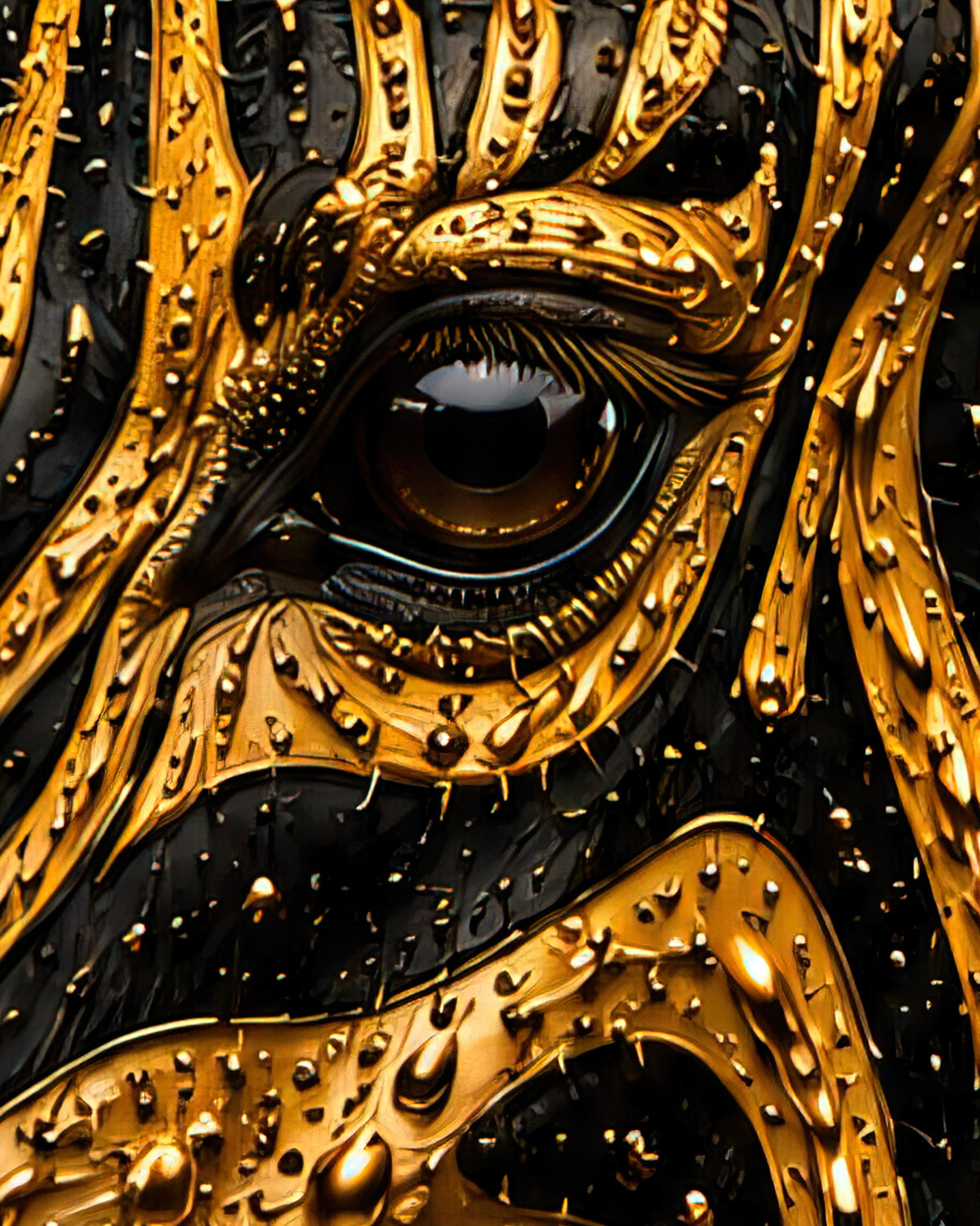 Detail van Golden Rhythm bubble art
