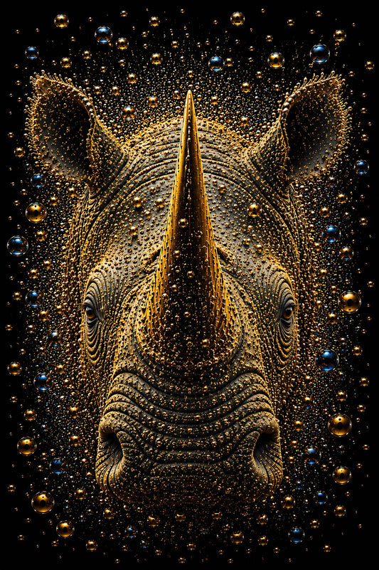 Luxe wanddecoratie van Golden Sentinel - Neushoorn