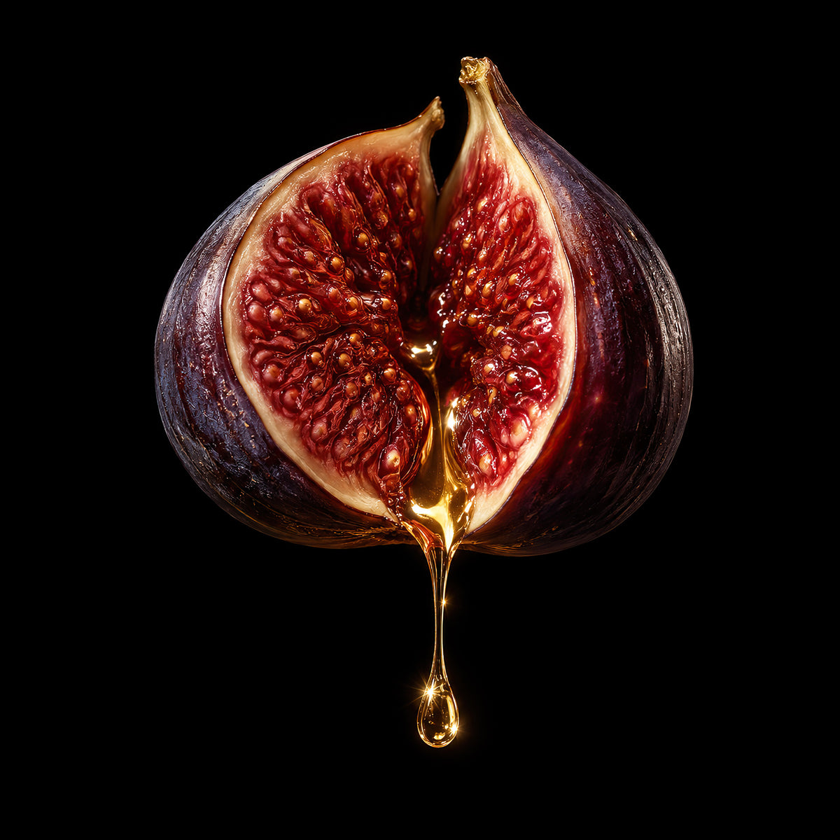 Luxe vijg wanddecoratie Ruby Fig met geopende vijg en gouden druppel uit de ELICEC Food Collection